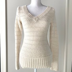 Lucky Brand White Wool Sweater